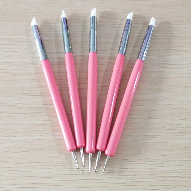 5pcs/Set 2 Way Dotting Pen Painting Drawing Nail Art Dot Dotting Point Tools Nail Decorations Manicure Tools Kit