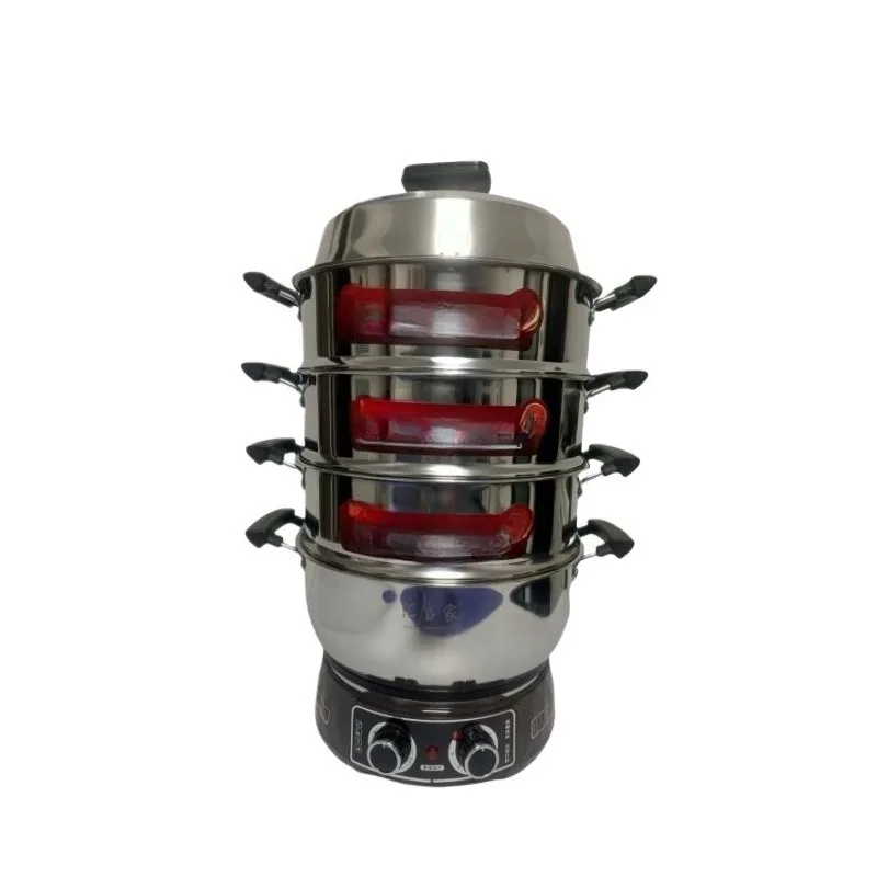 For Xiaojin Steel Multifunctional Household, Commercial, Stainless Steel Multi-layer, Large Capacity Electric Steamer