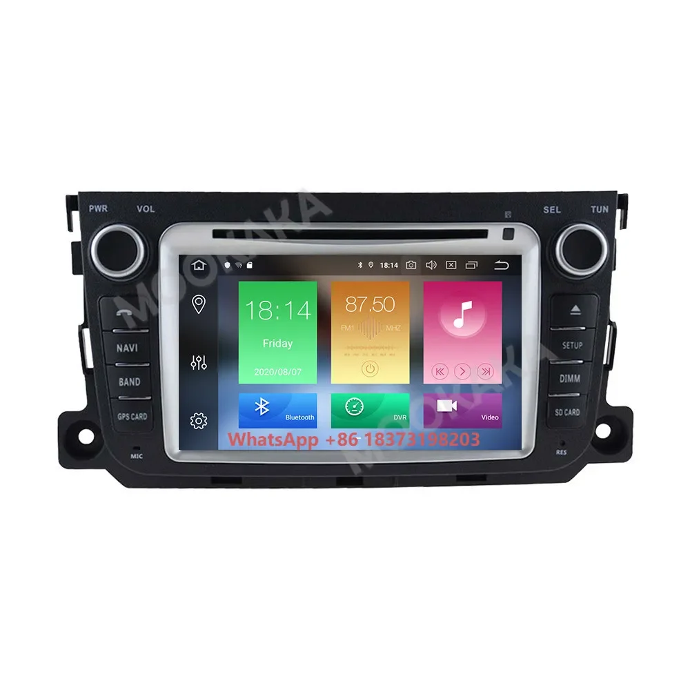 

MOOKAKA 8 Inch CarPlay for Mercedes Benz Smart Fortwo Car Radio Multimedia GPS Navigation Touch Screen Player With Android 13