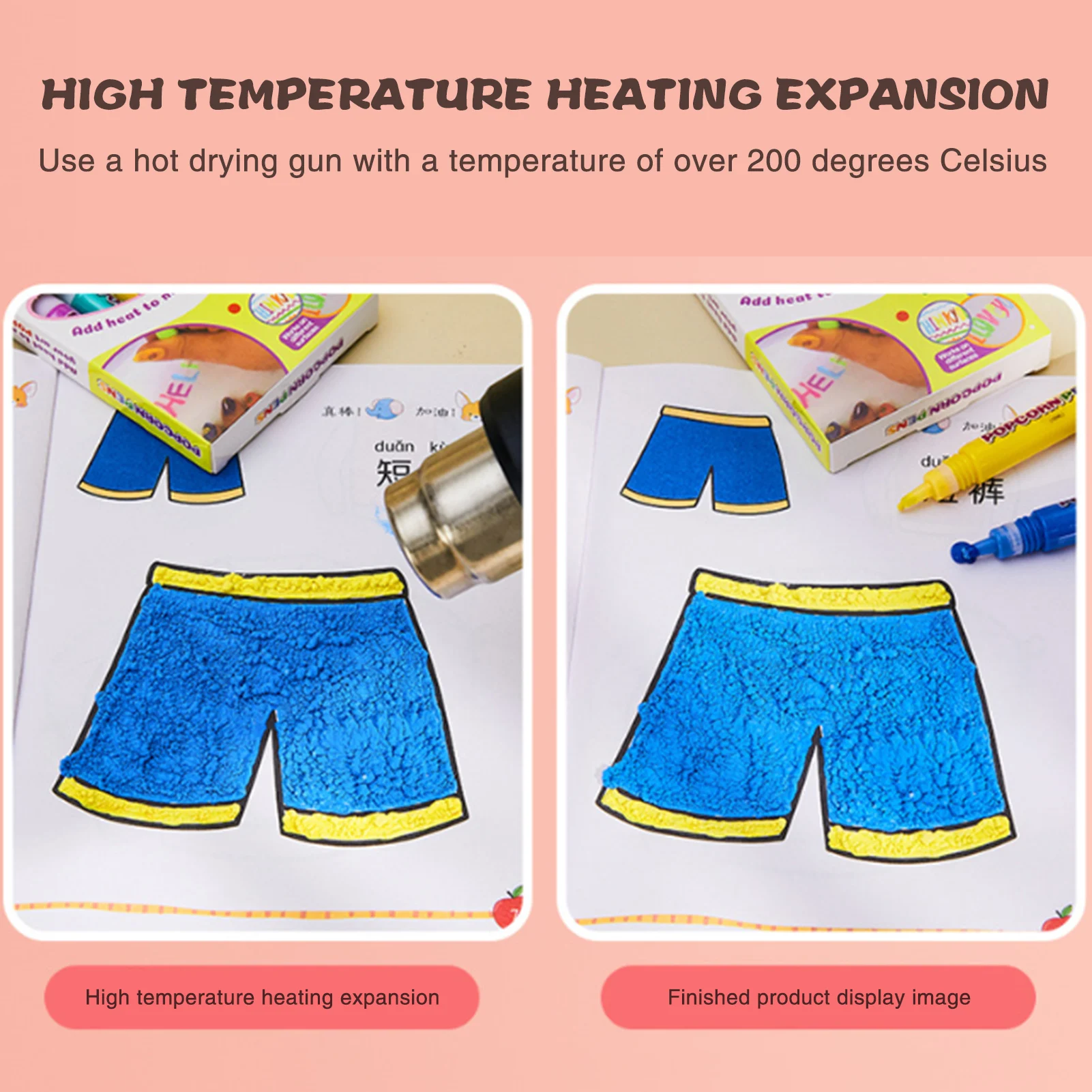 3D акварельные ручки для попкорна, нетоксичные интересные детские художественные принадлежности для рисования для изготовления поздравительных открыток на день рождения