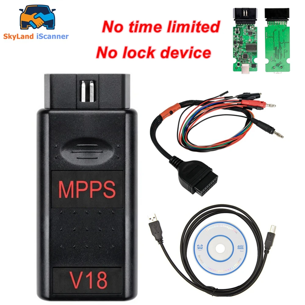 2026 Best MPPS V18 Unlocked Version for Lifetime Use MPPS Full Chip with Three Core Cable OBD2 ECU Programmer Chip Tuning Tool