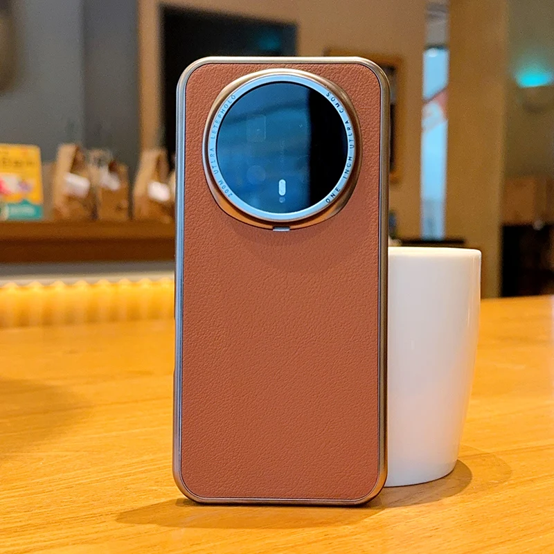 

For Honor Magic 8, 8 Pro Case ELVEV Lichee Pattern PU Leather Hard PC Electroplating Phone Cover