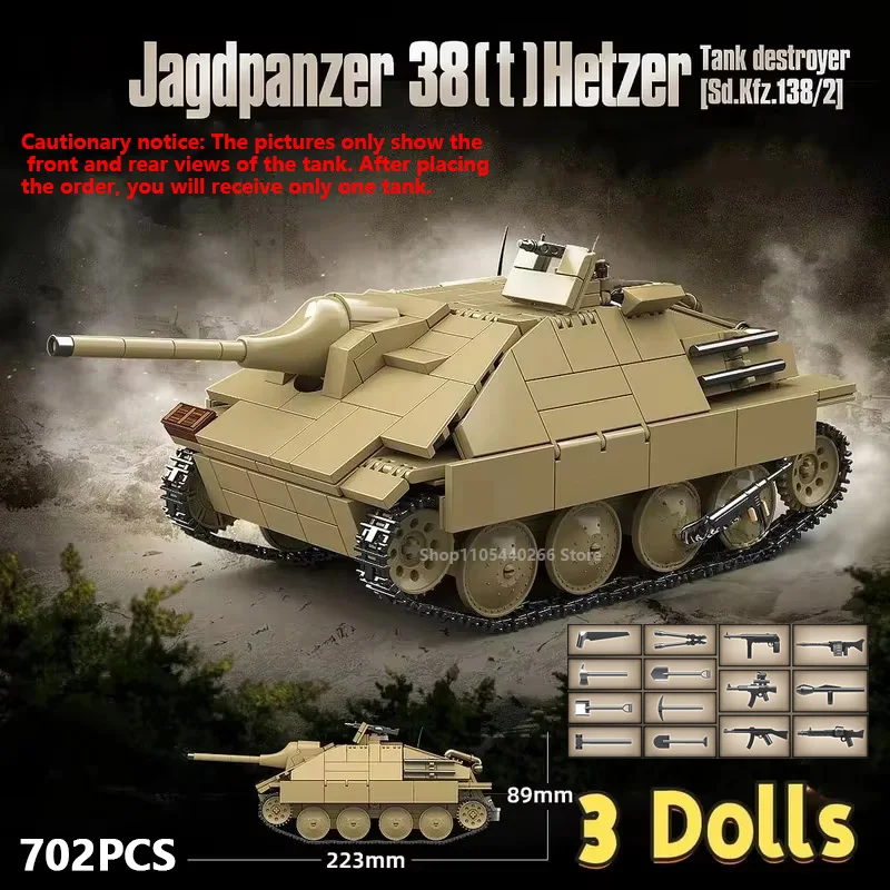 1402-delige modelbouwset van de zware tank Sabre Tiger, militair decoratiestuk in de vorm van een Tiger-tank, een leuk verjaardagscadeau voor tieners.