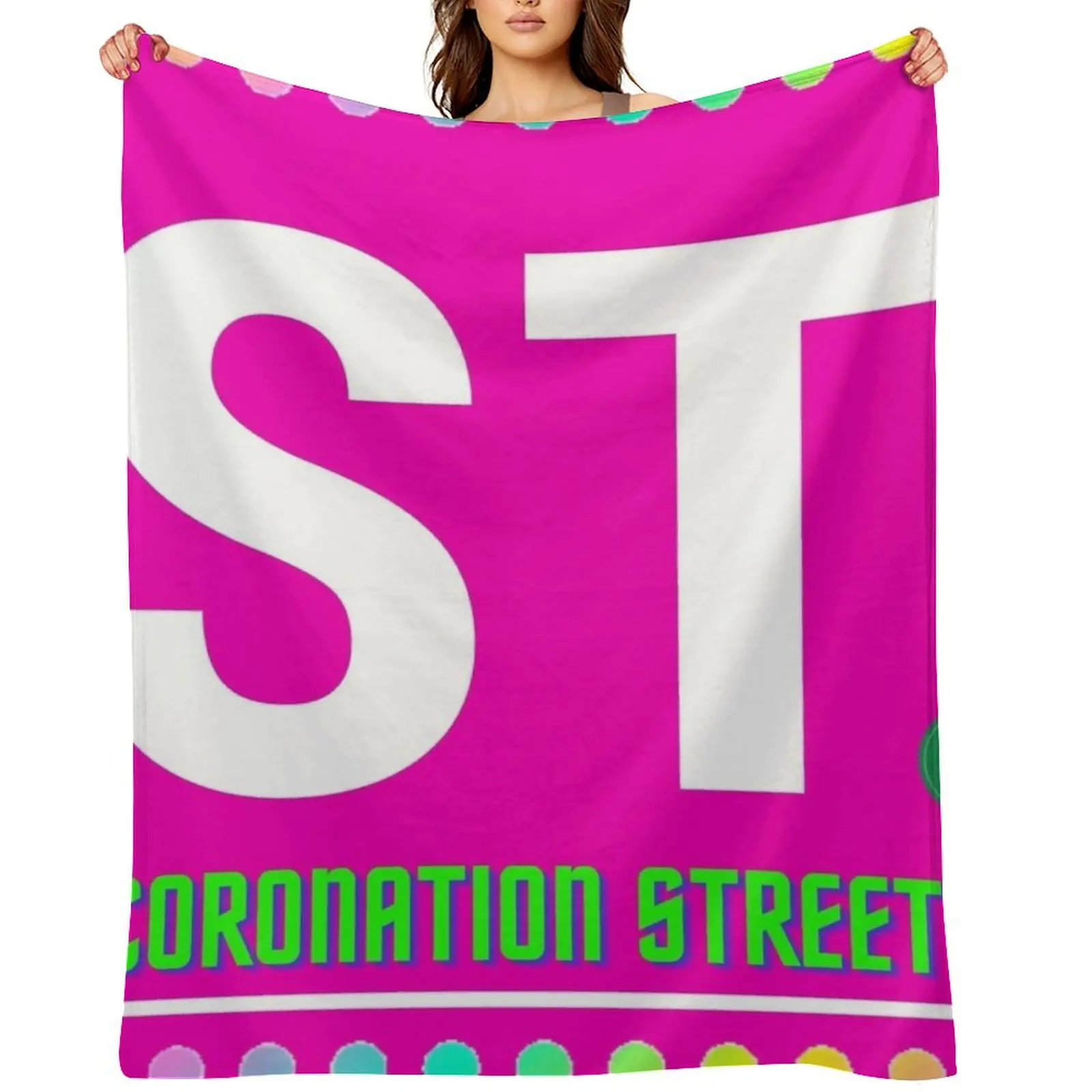 

Colorful and fashionable logo design of Coronation Street Throw Blanket blankets ands for sofa Sofas Single Blankets