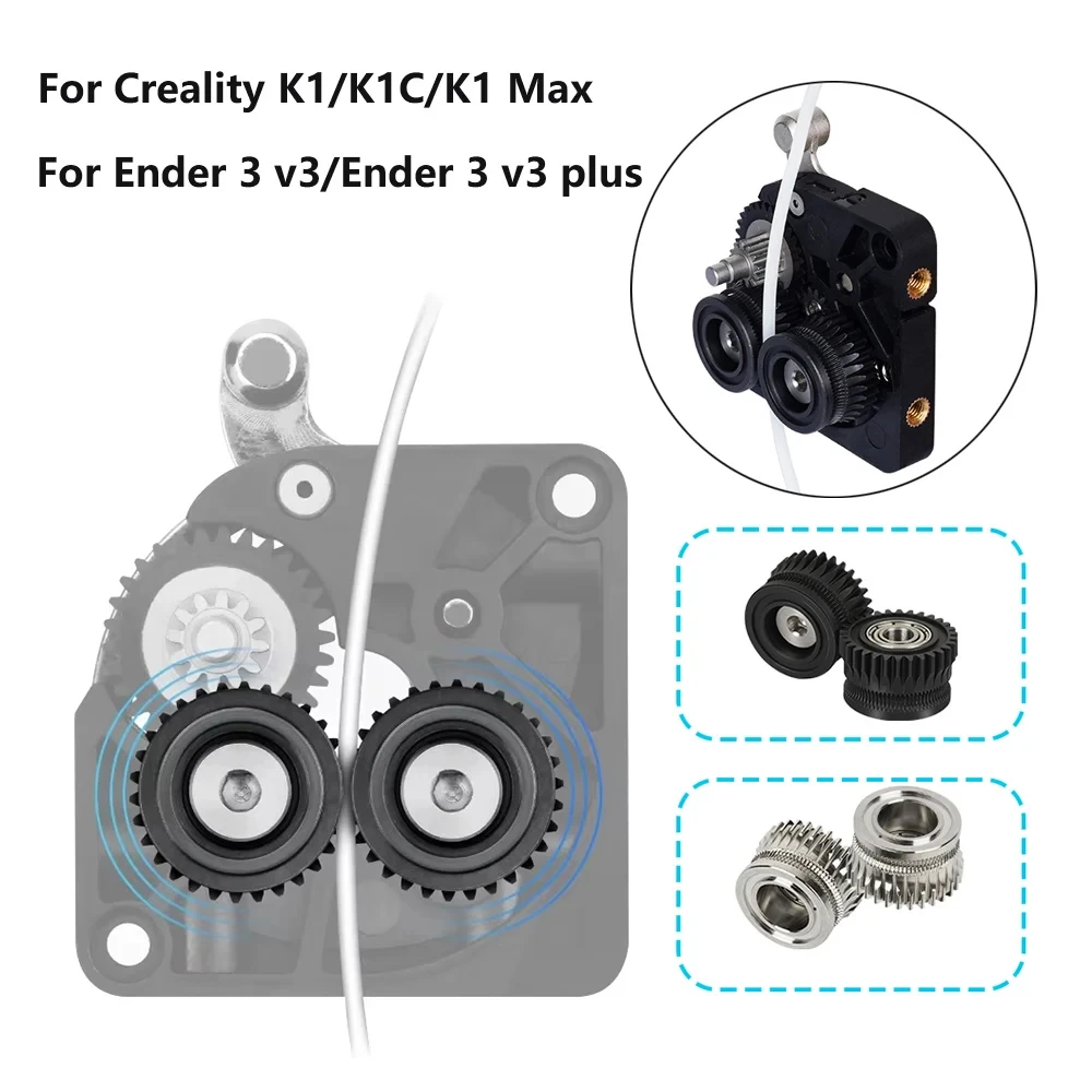For Creality K1 K1C K1Max Extruder Transmission Reduction Gear High Quality Filament Drive Gears for K1 Series 3d Printer