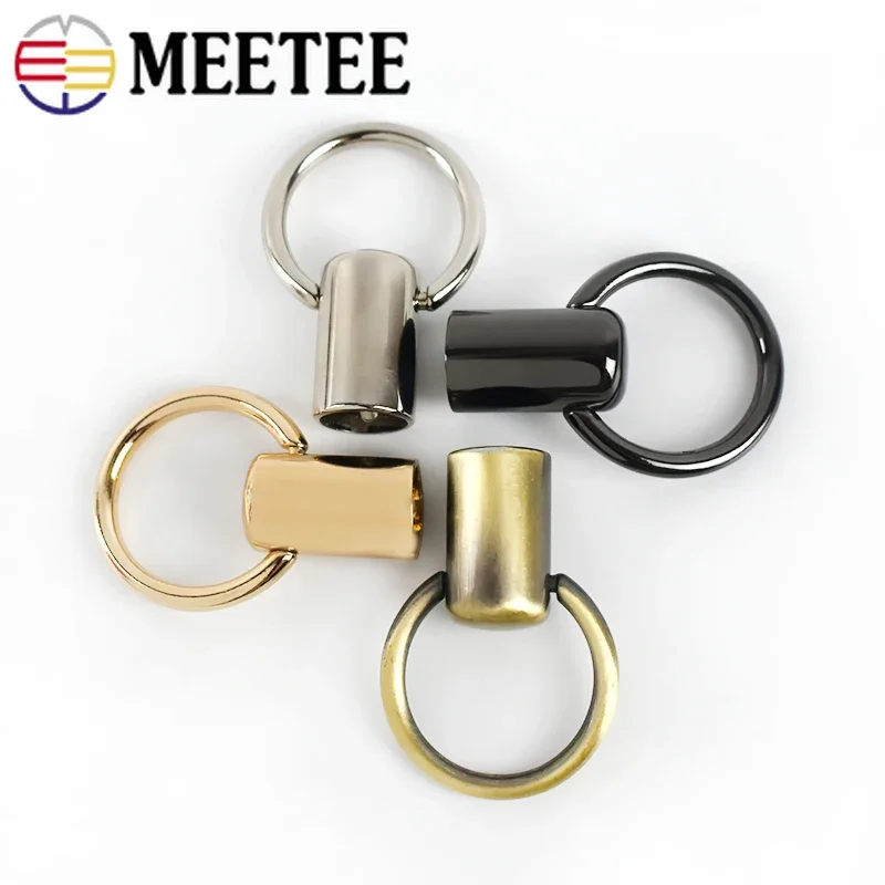 4/10pcs 12X46mm O Ring Handbag Handle Cap Connector Hanger Hook Metal Bag Strap Stopper Cord Buckle DIY Hardware Accessories