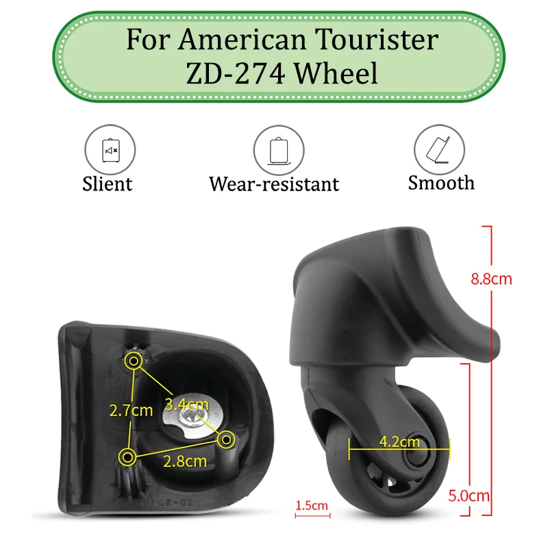 

Suitable For American Tourister ZD-274 Black Trolley Luggage Accessories Universal Wheels Suitcase Sliding Casters Replacement