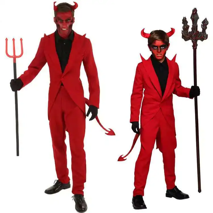 

Cosplay Halloween Easter Children's Day Stage Show Adult Children's Male Red Devil Costume