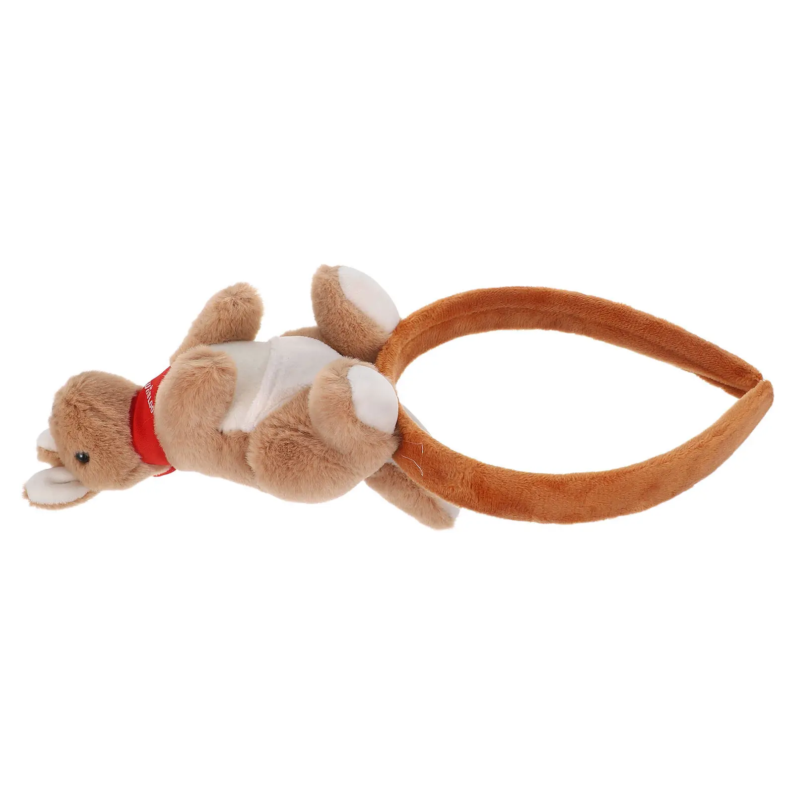 3D Kangaroo Headbands Cute Stuffed Animal Hairbands Cartoon Zoo Hair Hoops for Halloween Party Travel Photos Accessories