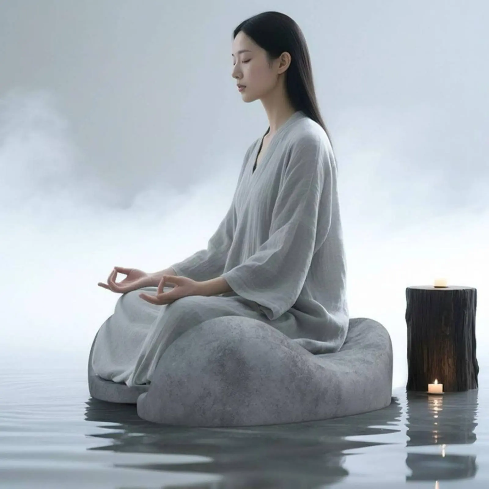 Zafu Cushion Thick Cushioning Zazen Seat Cushion Seated Support Ergonomic Shape Mindfulness Gear Spine Alignment for Meditation