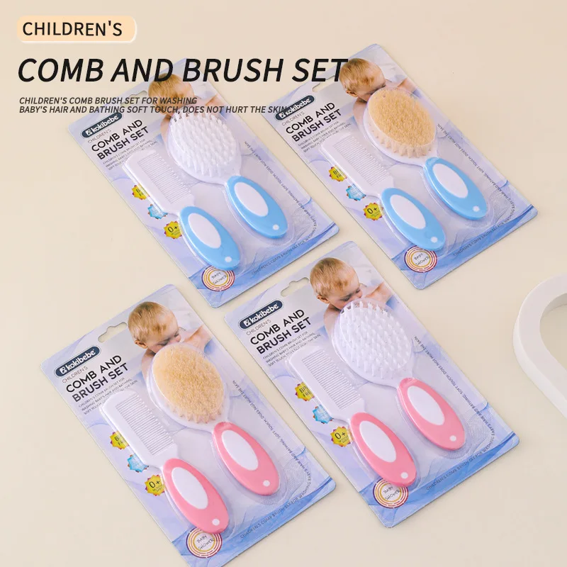 

Baby Hair & Body Wash Brush Set-Soft Bristle Bath Scrubber,Gentle Hair Comb & Woolen Care Brush for Gentle Cleansing & Grooming