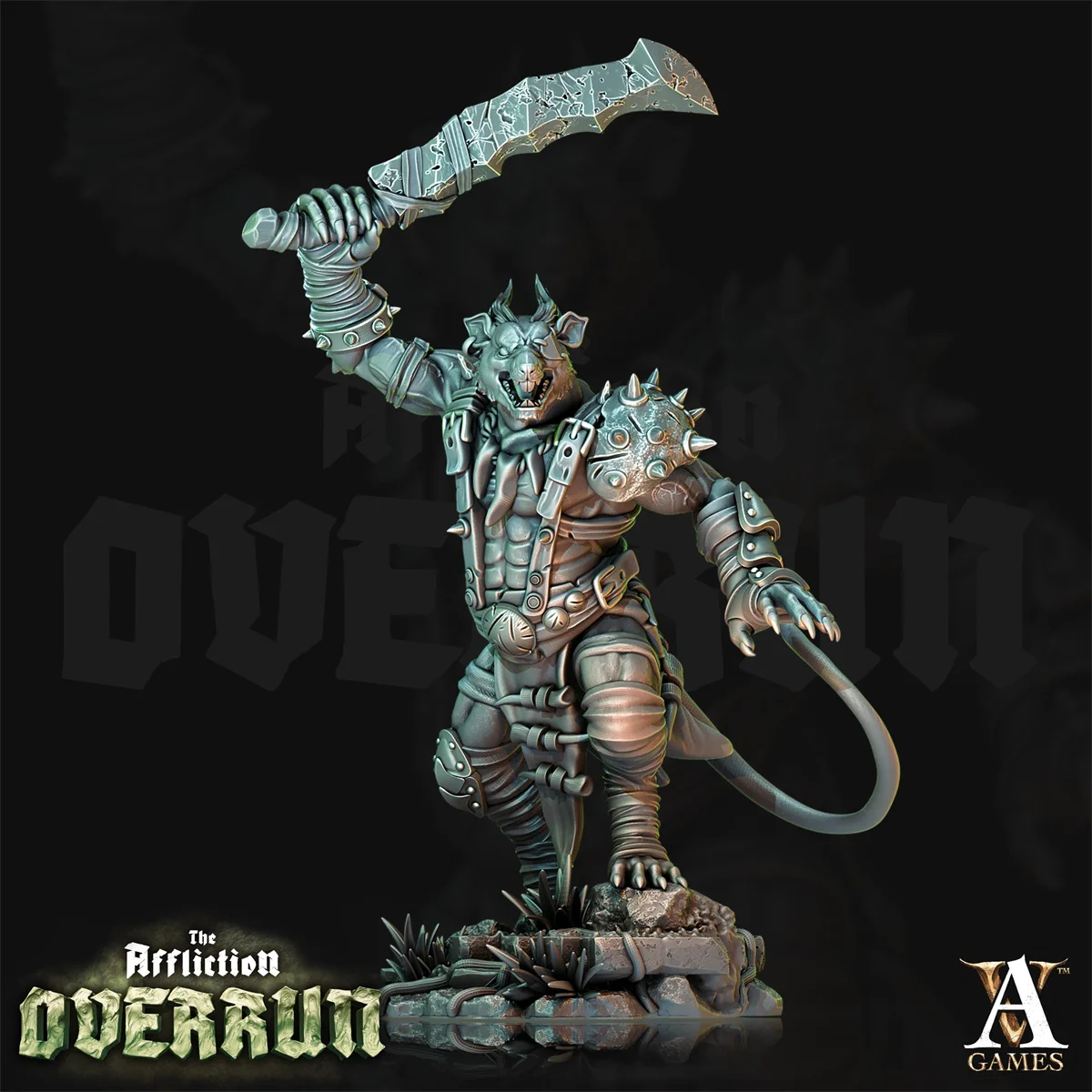 Dnd-figuras en miniatura de rata, hombre, dragón, caballero, soldado violento, modelo de villano, impresión 3d