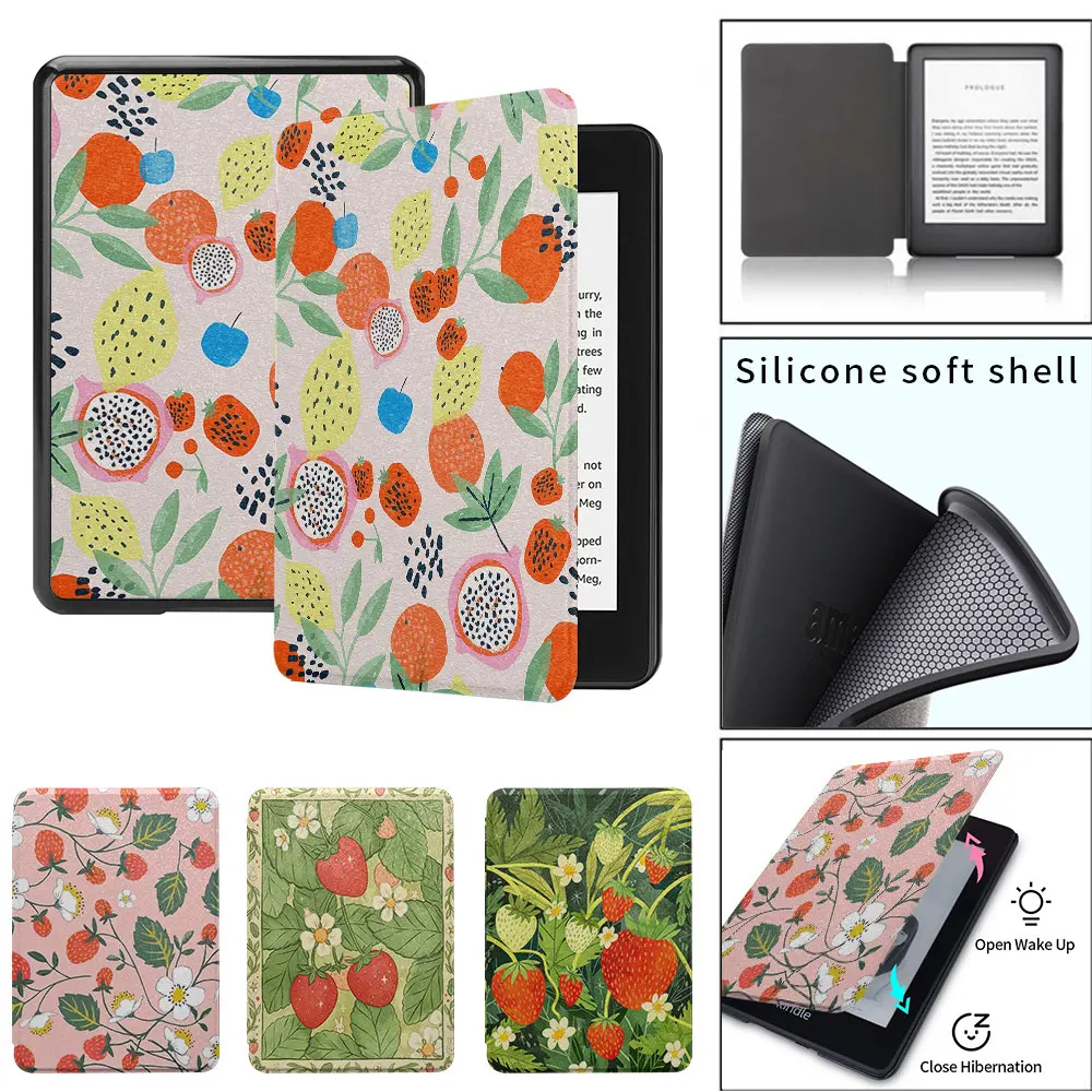 kindle case fruit tree pattern paperwhite3th 4th 5th Silicone soft shell  funda 2021 11th  8th generation