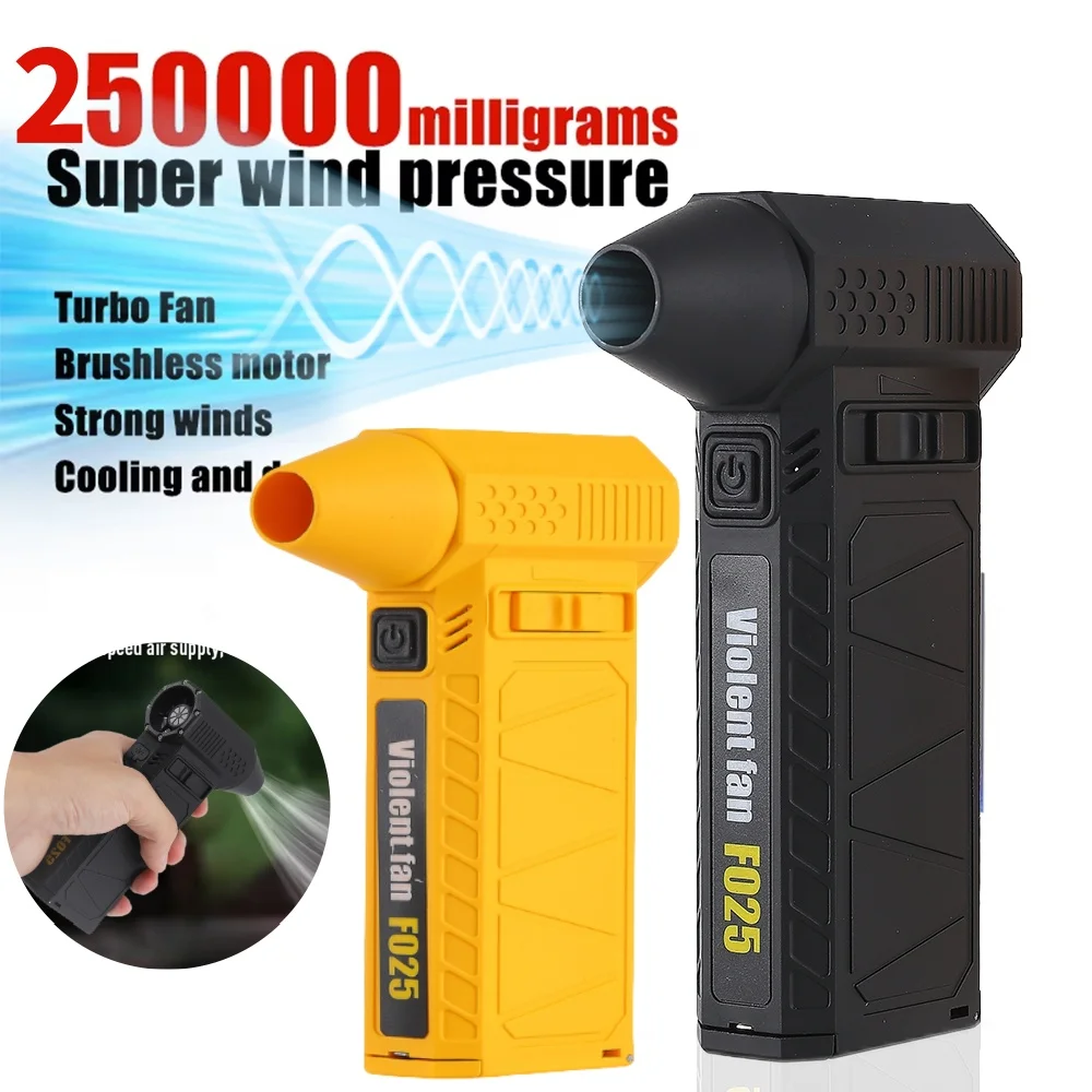 

Violent Fan 250000RPM Powerful Air Blower Vacuum Dust Cleaner Type-C Charging Strong Winds 41m/s Brushless Turbo Jet Blower Tool