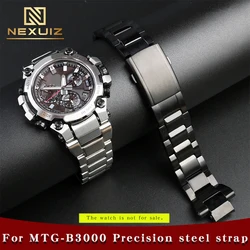 Solid Precision Steel Watch Chain For Men Adapted To Casio 5672 MTG-B3000 Quick Release Metal Watch Strap Waterproof Bracelet