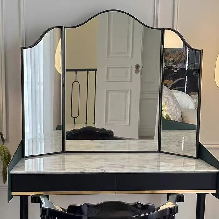 French dressing table makeup  triple folding bathroom  feng shui  bathroom makeup mirror