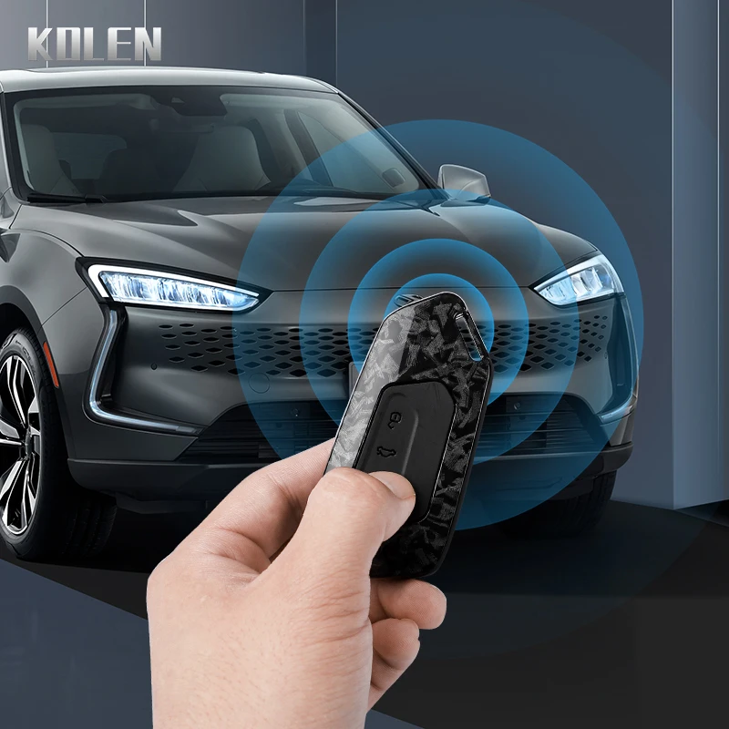 ABS Carbon Fiber Style Car Key Case Cover For VW Volkswagen Golf 8 MK8 GTI GTD R ID3 ID4 Cupra Skoda Octavia A8 Seat Leon MK4 view 6