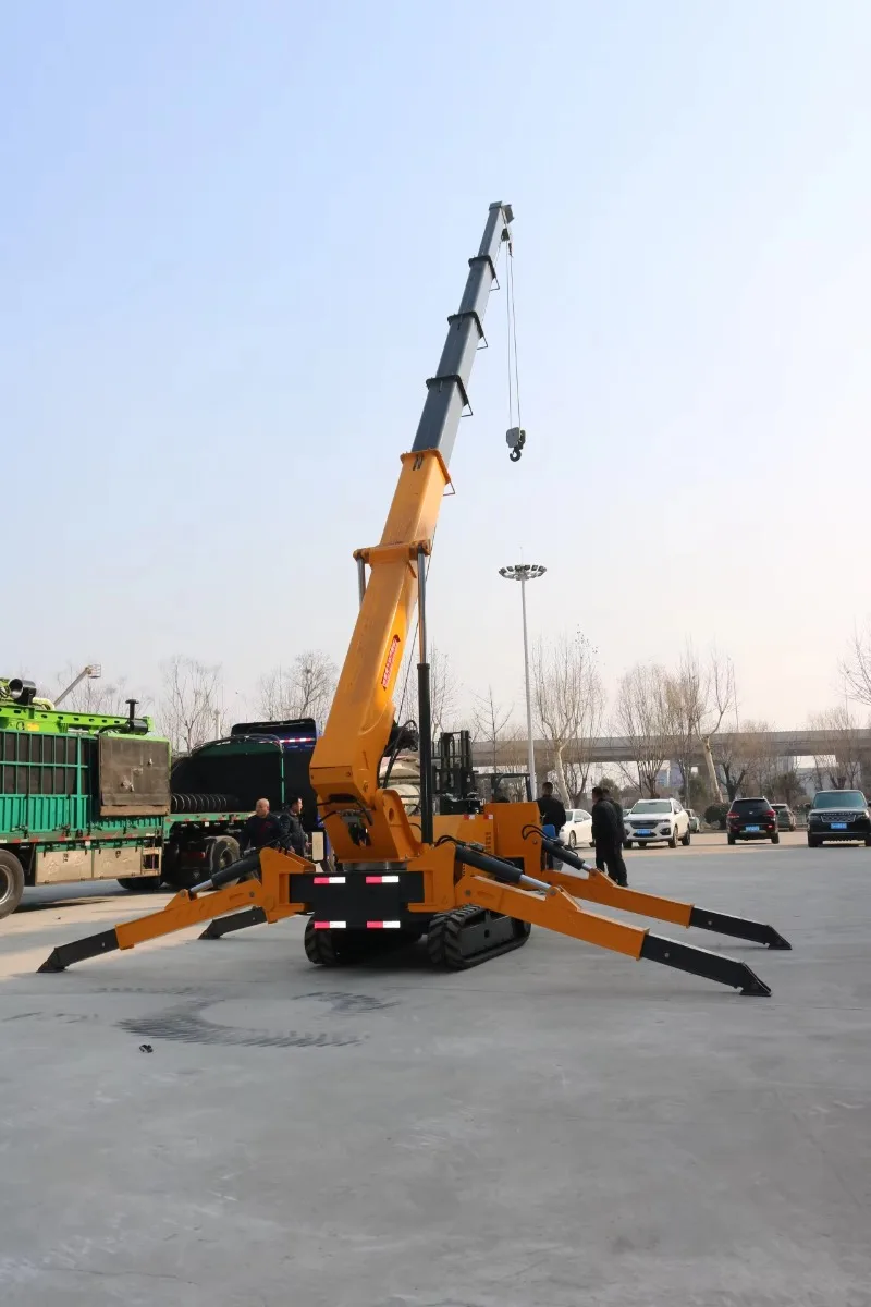 Mini Spider Crane Electric Hydraulic Compact Crane Remote Control Heavy Duty Lifting Equipment