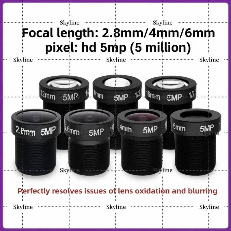 1Pcs Replacement Glass Lens For Ezviz C8W C6C C2 Cameras 5MP HD M12 Interface Security Camera Accessory