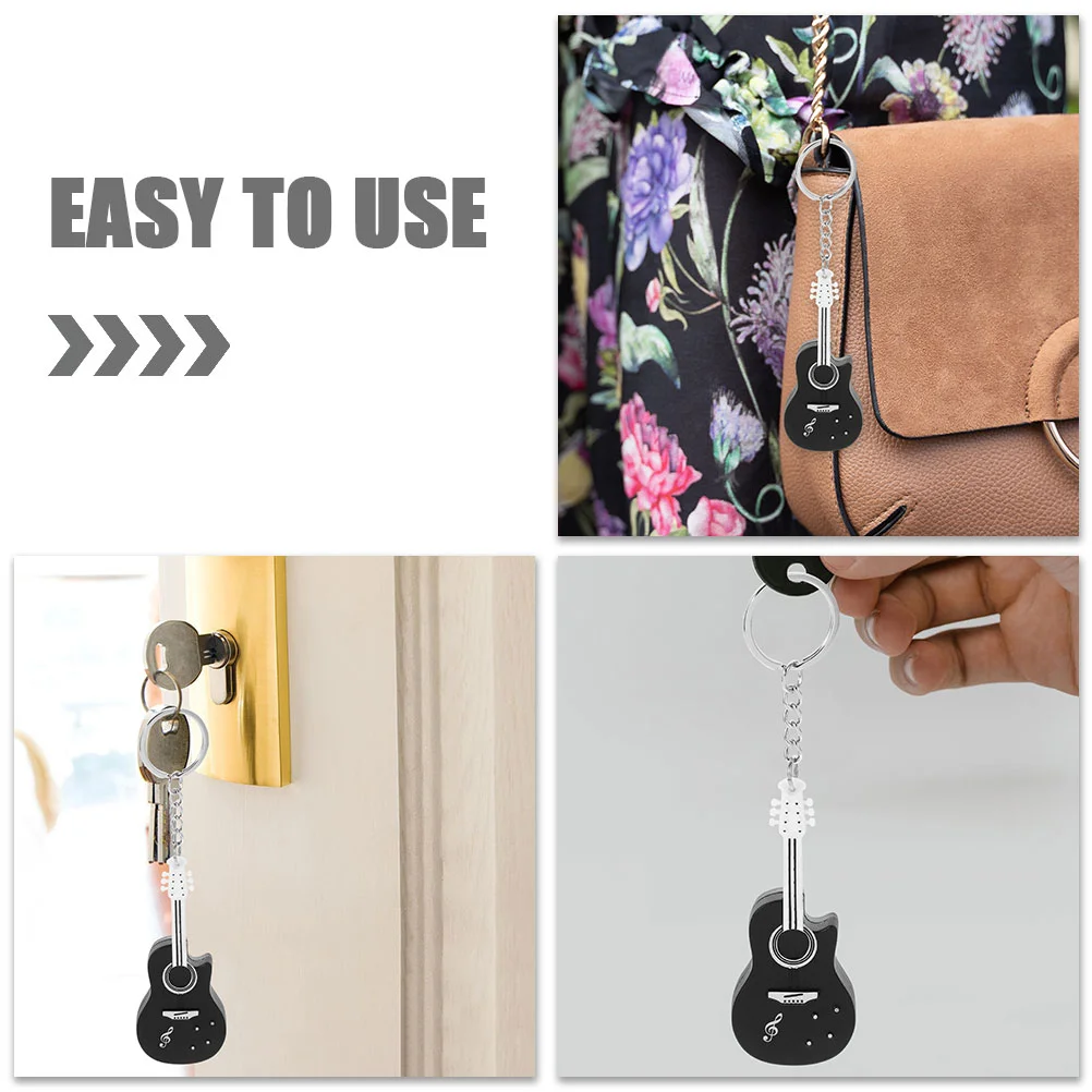 Guitar Keychain Car Chains Women for Keys Keyring Backpack Pendant Music Party Favor Instrument Purse Charms Decorative Rings