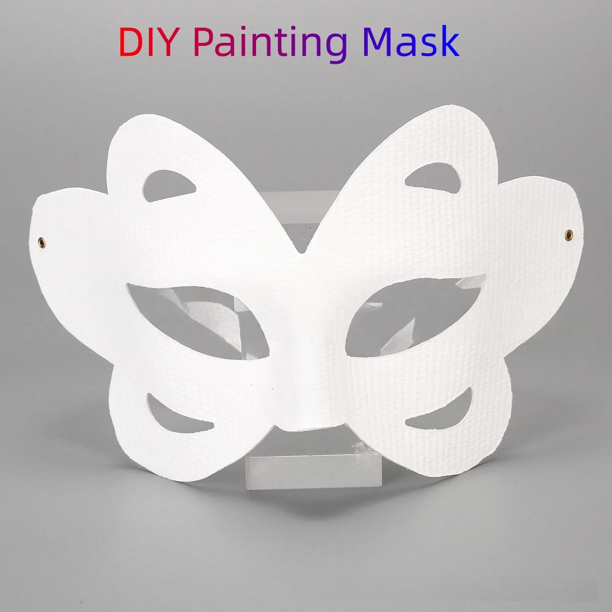 5Pcs Unpainted Cat Face Mask Set Eco-Friendly Paper Mache DIY Hand-Drawing Mask for Masquerade Halloween Art Craft Party