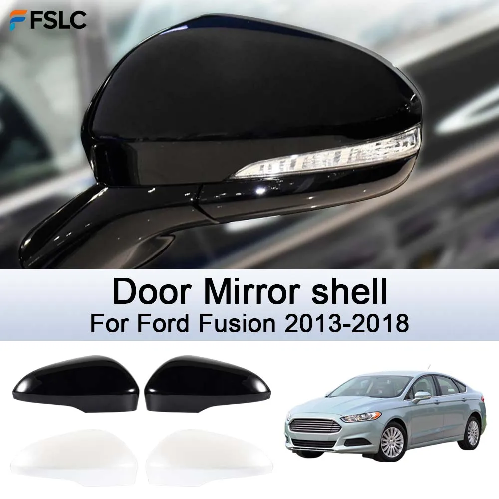 

Car Rearview Accessories Door Mirror shell For Ford Fusion 2013-2018 White Black Car Decoration Upgrade Modify A Car