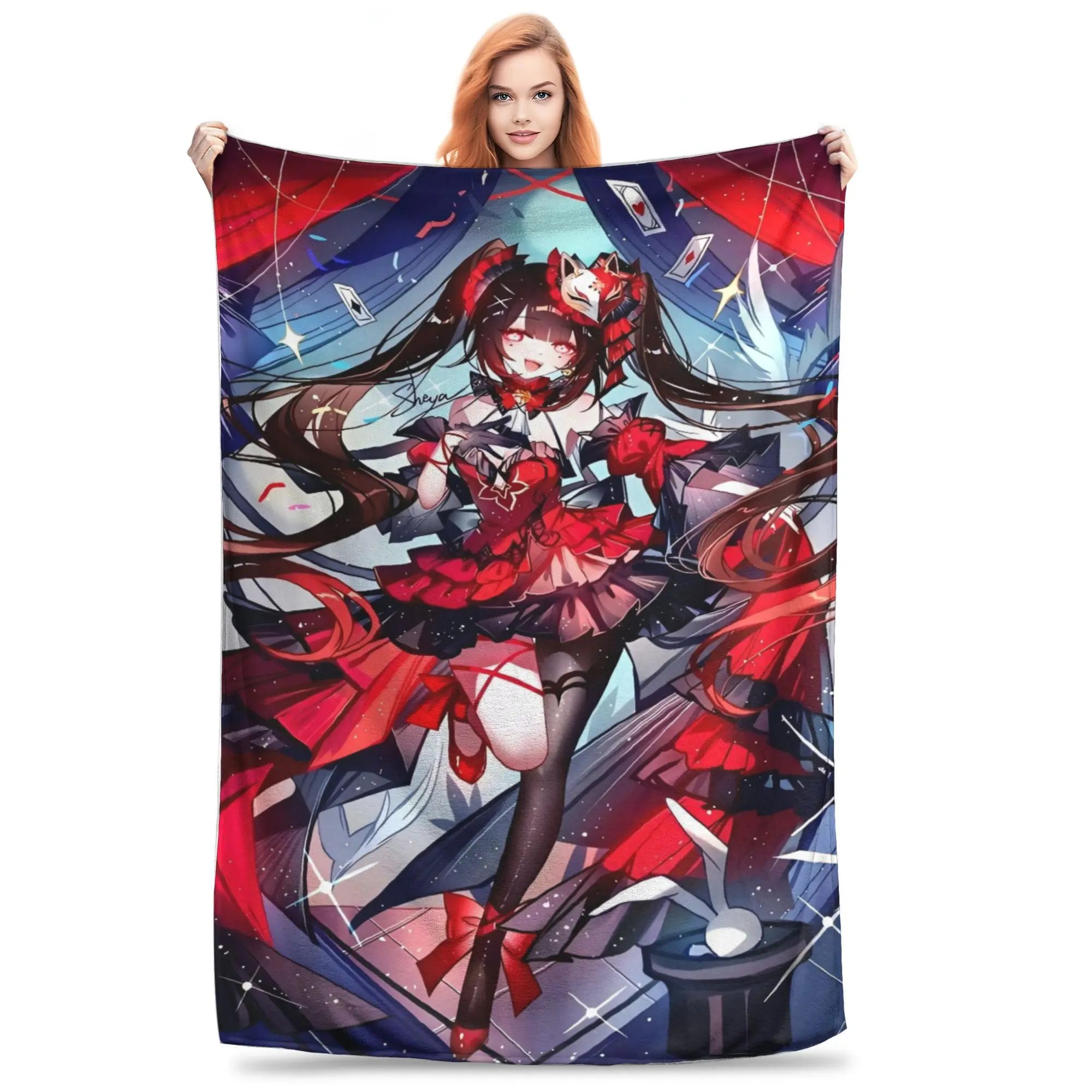 Game Stars Rails Blanket Quality Soft Honkai Throw Blanket Spring Girls Boys Living Room Street Trend Bedspread