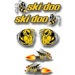 Ski-doo pegatinas para coche, calcomanías para trineo de coche, vehículo todoterreno, motocicleta, refrigerador, casco, portátil, PVC, impermeable