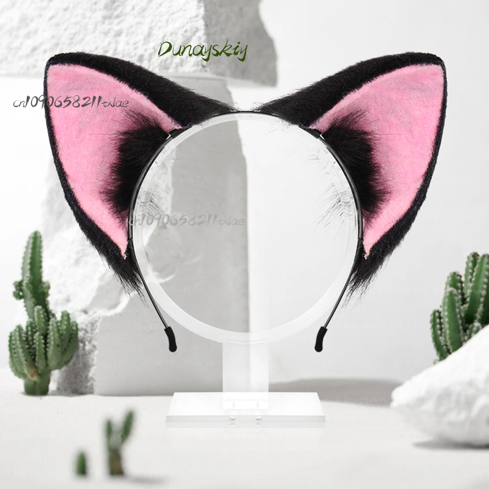 كاردكابتور كوس ساكورا ‌ كينوموتو ساكورا ‌   مجموعة أذن وذيل القطة السوداء كوس كوس كوسبلاي لوليتا إكسسوارات أغطية الرأس للهالوين