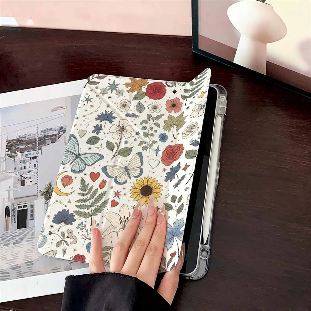 Butterfly Star Garden For Samsung Galaxy Tab A8 A9 A11 S6 S7 S8 S9 S10 FE Plus Lite Protective With Pen Slot Tablet Case