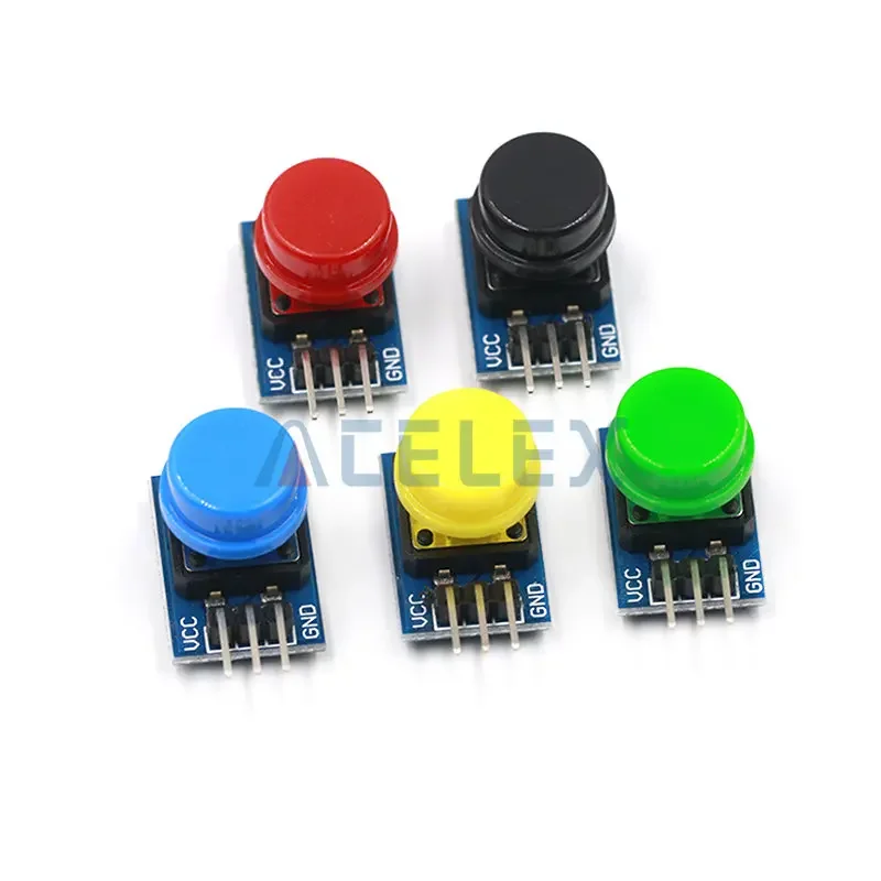5pcs/set 12X12MM Big key module Big button module Light touch switch module with hat High level output for arduino or  3