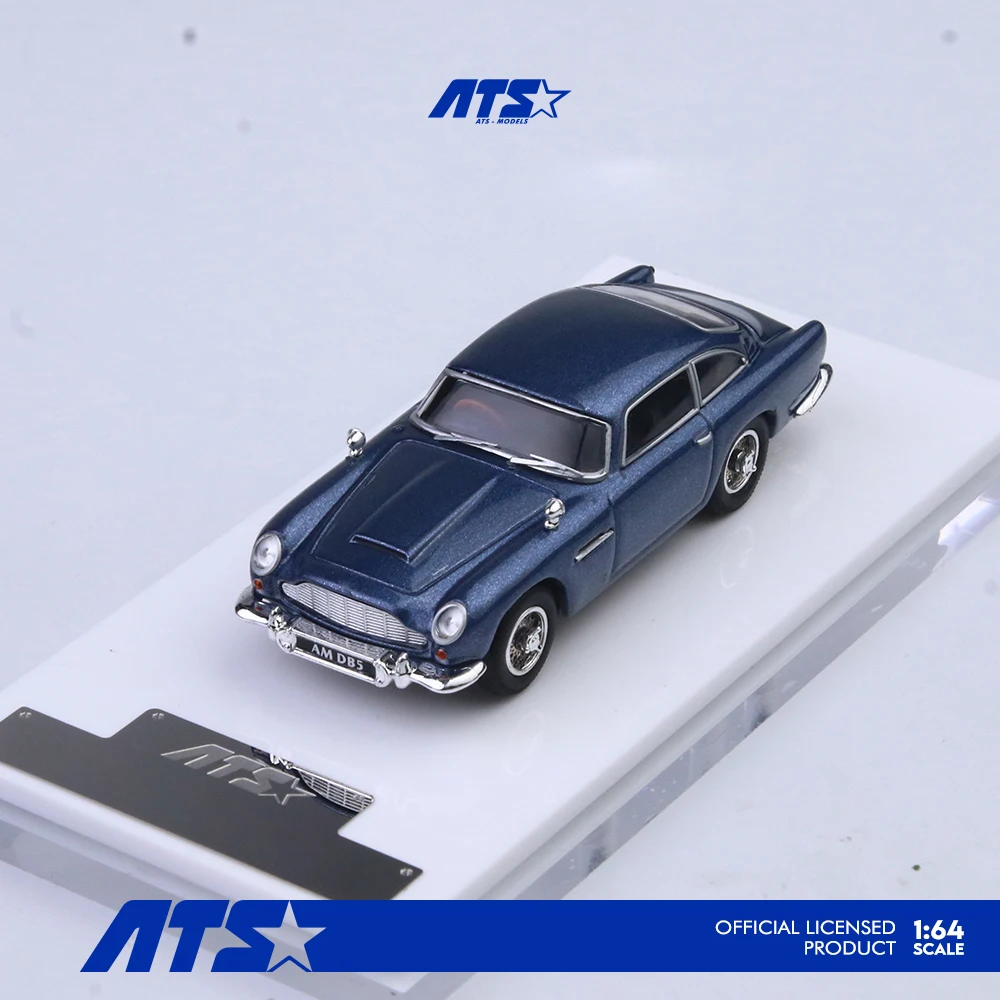 ATS 1:64 DB5 - Modelo de Carro em Liga Metálica com Pintura Azul para Hobby, Colecionáveis e Exibição