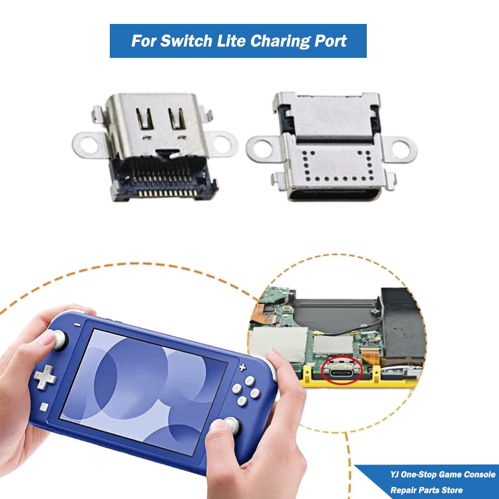 2/5/10pcs for Nintendo Switch NS Lite NS OLED Console Replacement Charging Port Power Connector Type-C Charger Socket Jack USB