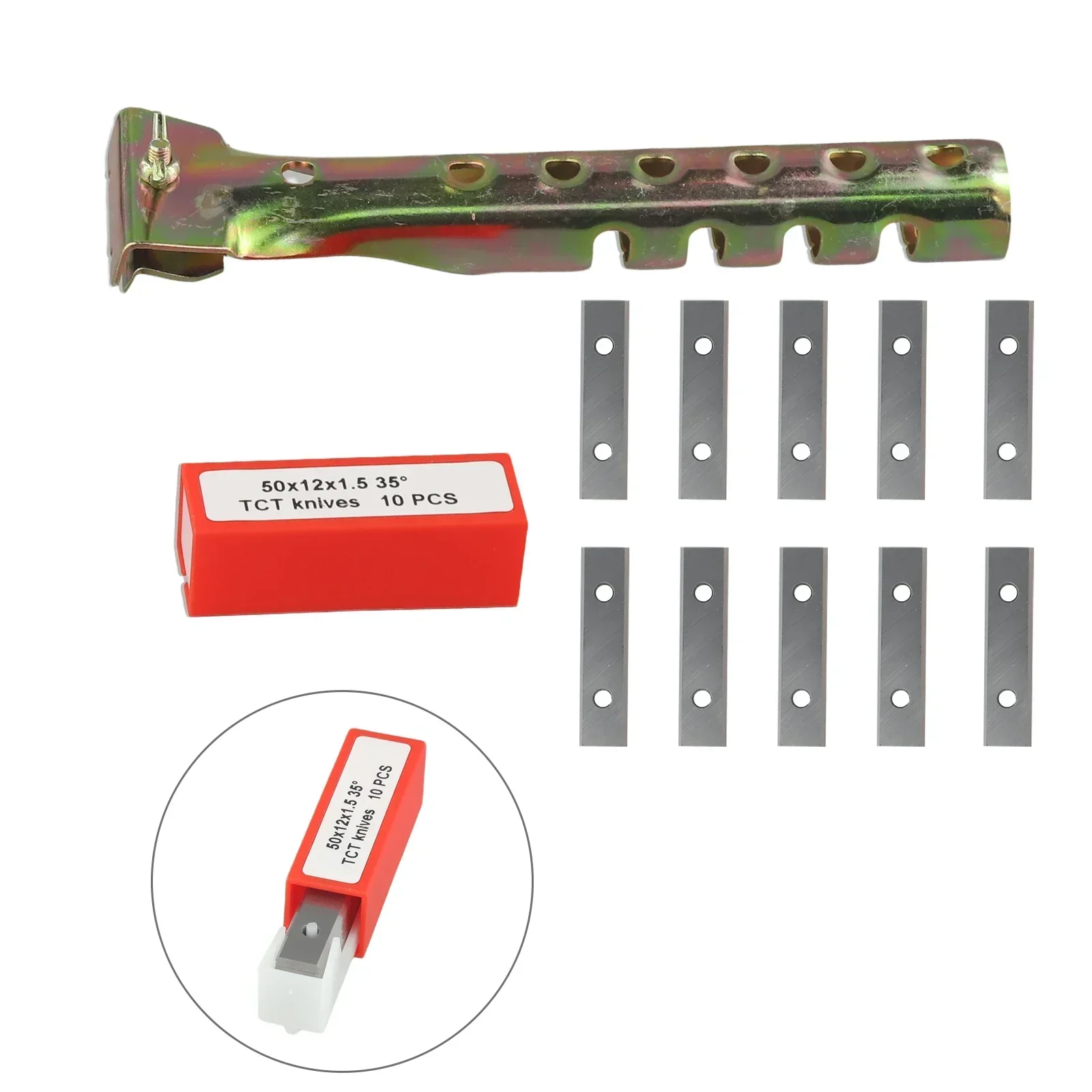 Industrial Grade Carbide Inserts Paint Scraper Blades  50mm  Double Edged TCT Blades  Replaceable  Sturdy Screw Chuck