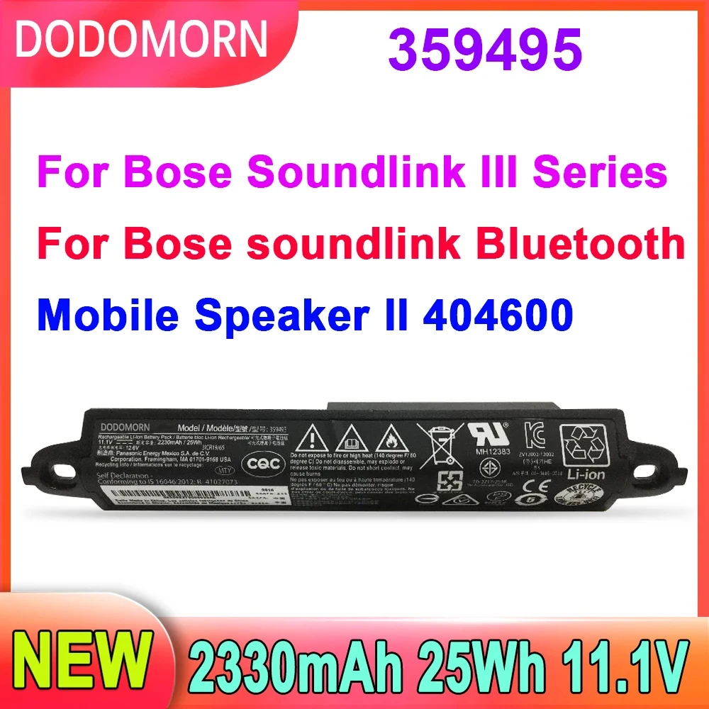 

For Bose SoundLink III 330107A 330105 412540 For Bose Soundlink Bluetooth Speaker II 404600 359495 359498 Replace Battery