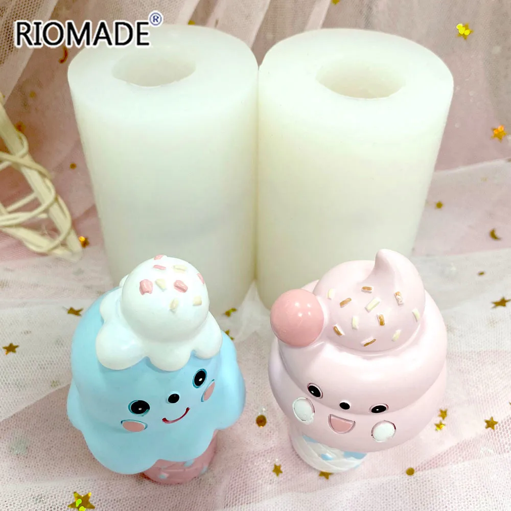 Ice Cream Silicone Mold Cute Styles Octopus Poop Model Baking Candy Fondant Cake Decoration Tools Handmade Candle Plaster Mould