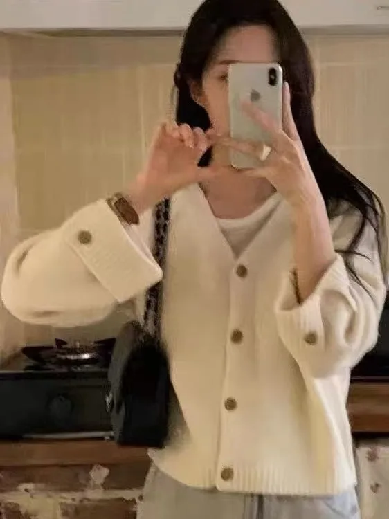 Lazy Luxury Knitted Sweater round Ne Belted Spring Autumn Sle Slimming Open Cardigan Women's Top Long Sve Polyester