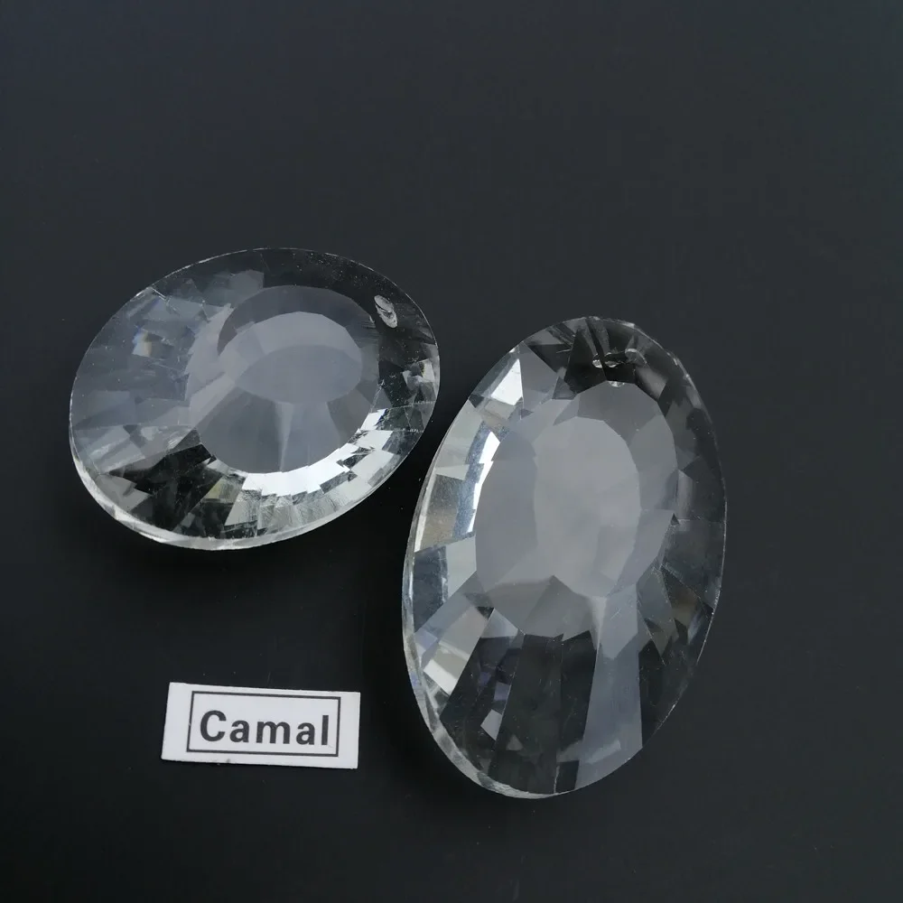 Camal 2PCS 38mm/50mm Nest Shaped Clear Crystal Glass Prisms Pendant Drop SunCatcher Lamp Lighting Chandelier Part Hanging Decor