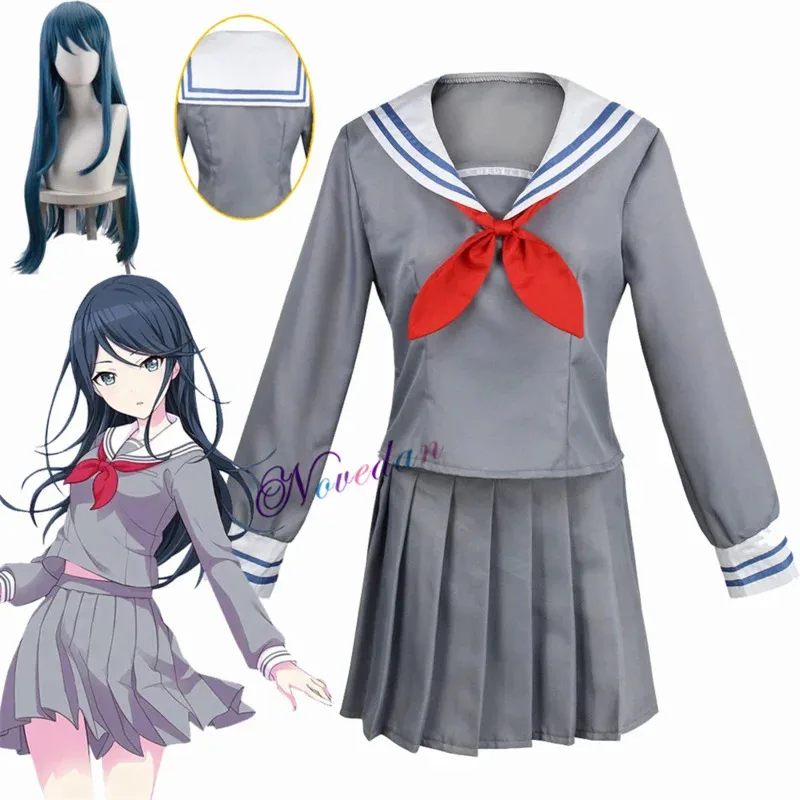 

Project Sekai Colorful Stage Feat Hoshino Ichika Azusawa Kohane School Uniform Sailor Outfit Anime Wig Cosplay Costume