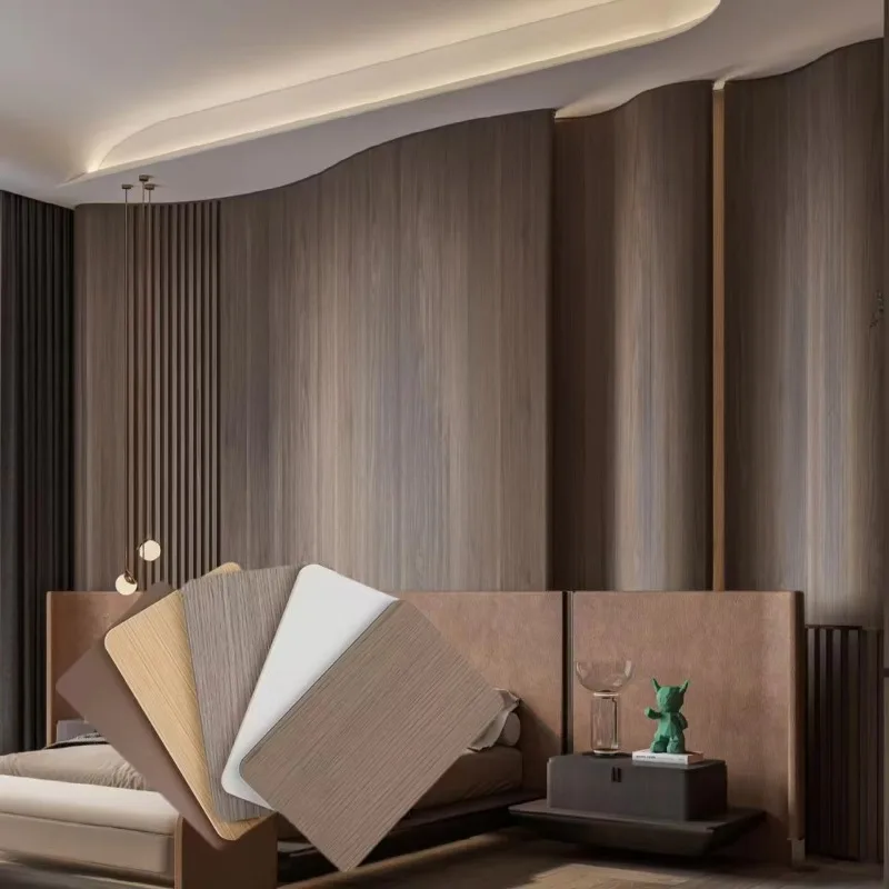 Light Luxury 8mm Waterproof Eco PVC Sound Absorbing Panel Indoor Wall Decor Home Entertainment