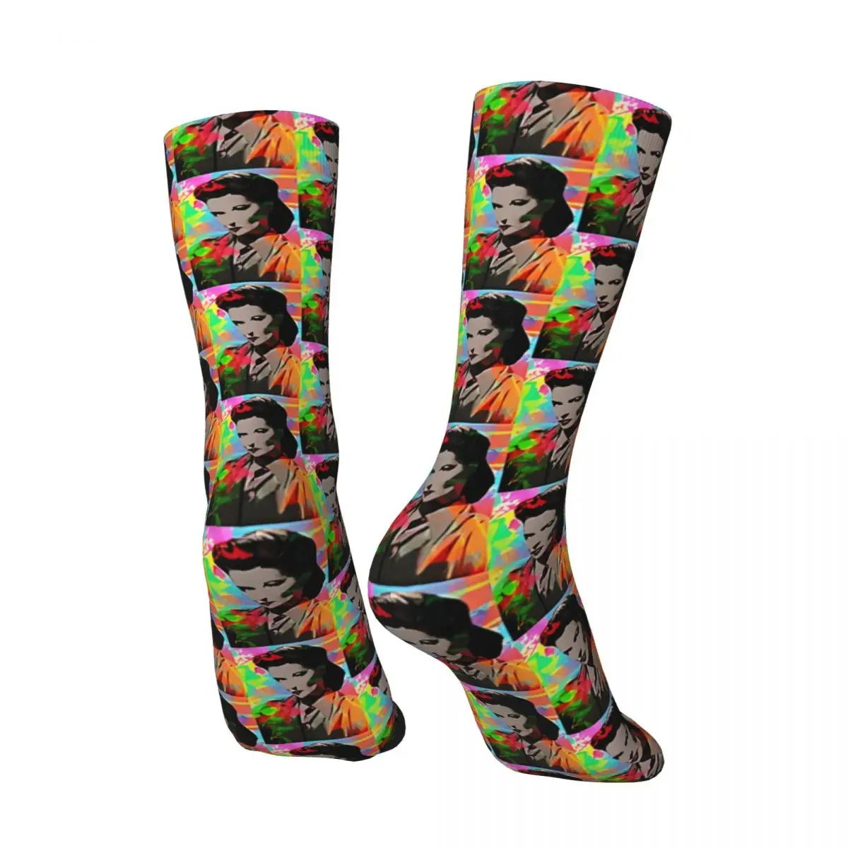 Hip Hop Vintage Grim Crazy Men's compression Socks Unisex Katharine Hepburn Harajuku Seamless Printed Funny Novelty Happy Crew