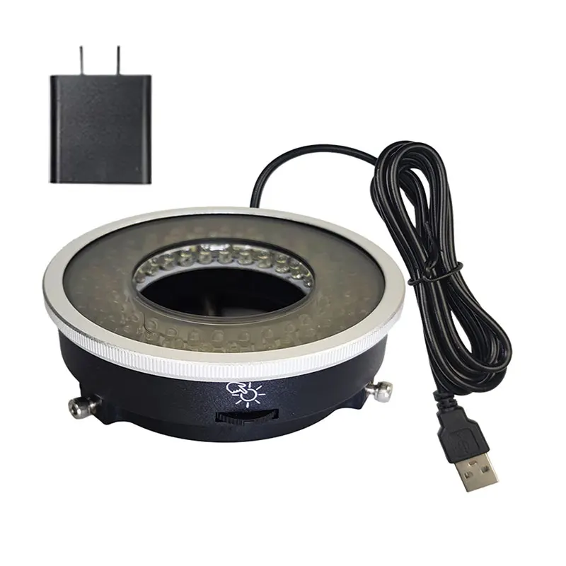 Microscope Ring Light LED Polarising Light with Double polarizer for 40-62mm Lens