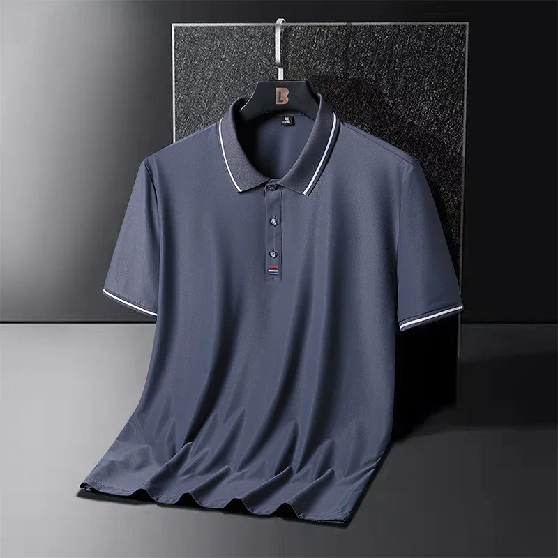 Plus Size 6XL 7XL 8XL High Quality Summer Short Sleeve Business Shirts Men Breathable Casual Gym Jogging Golf Hiking Polo Shirts