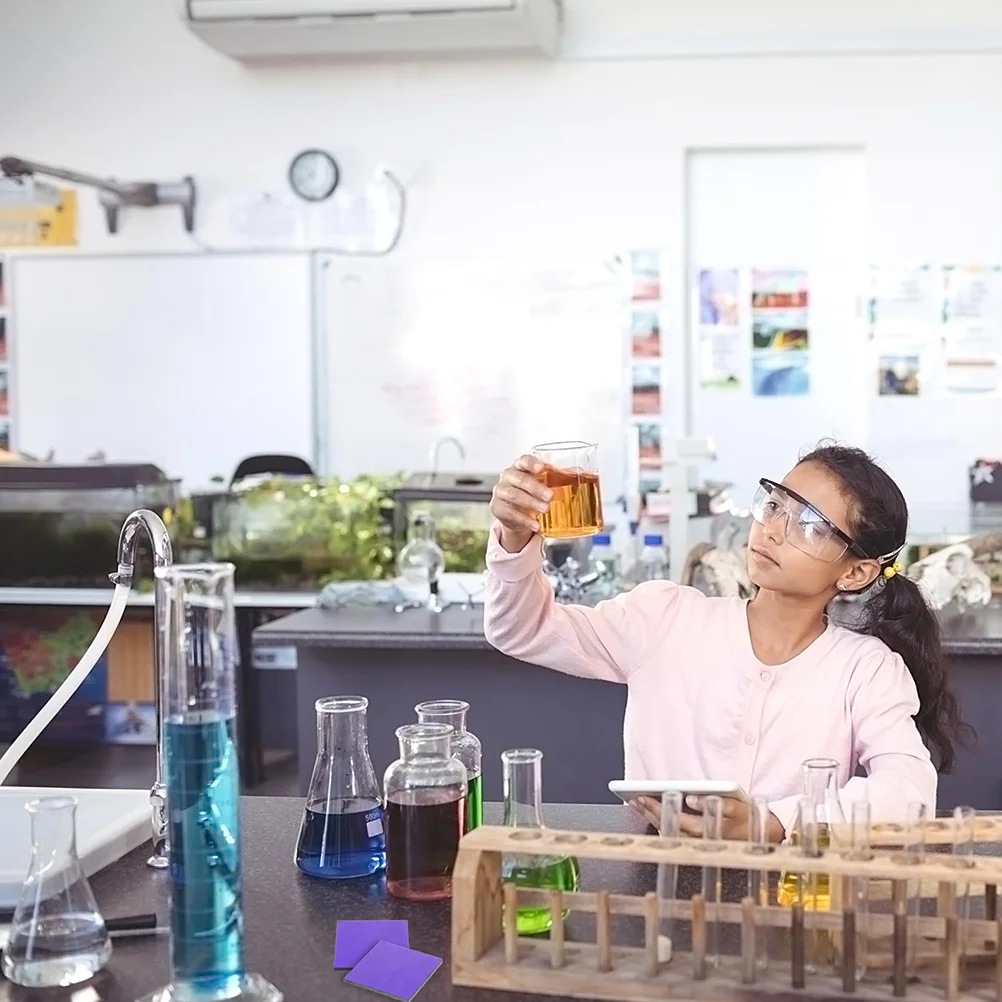 

3Pcs Cobalt Glass Flame Color Reaction Plate Chemistry Lab Experiment Device for Potassium Flame Detection Cobalt Glass