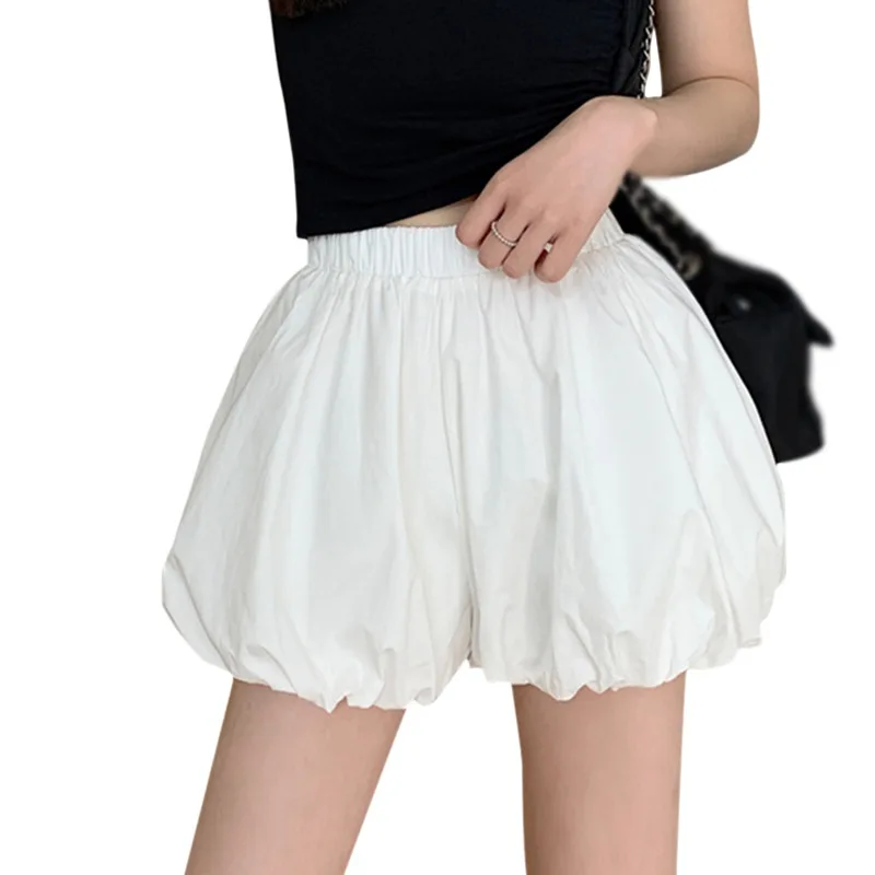 Shorts for Women Casual Summer Elastic High Waist Flowy Dressy Ruffle Wide Leg Shorts