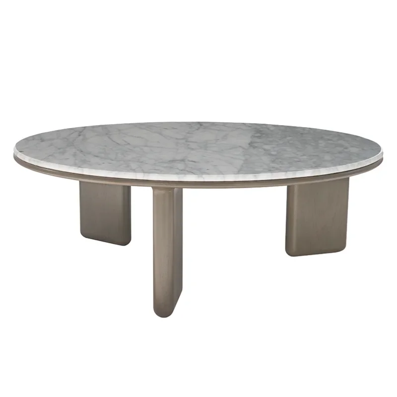 

JC Coffee Table Modern Simple Solid Wood Natural Marble Round Coffee Table Size Combination Meeting Negotiation