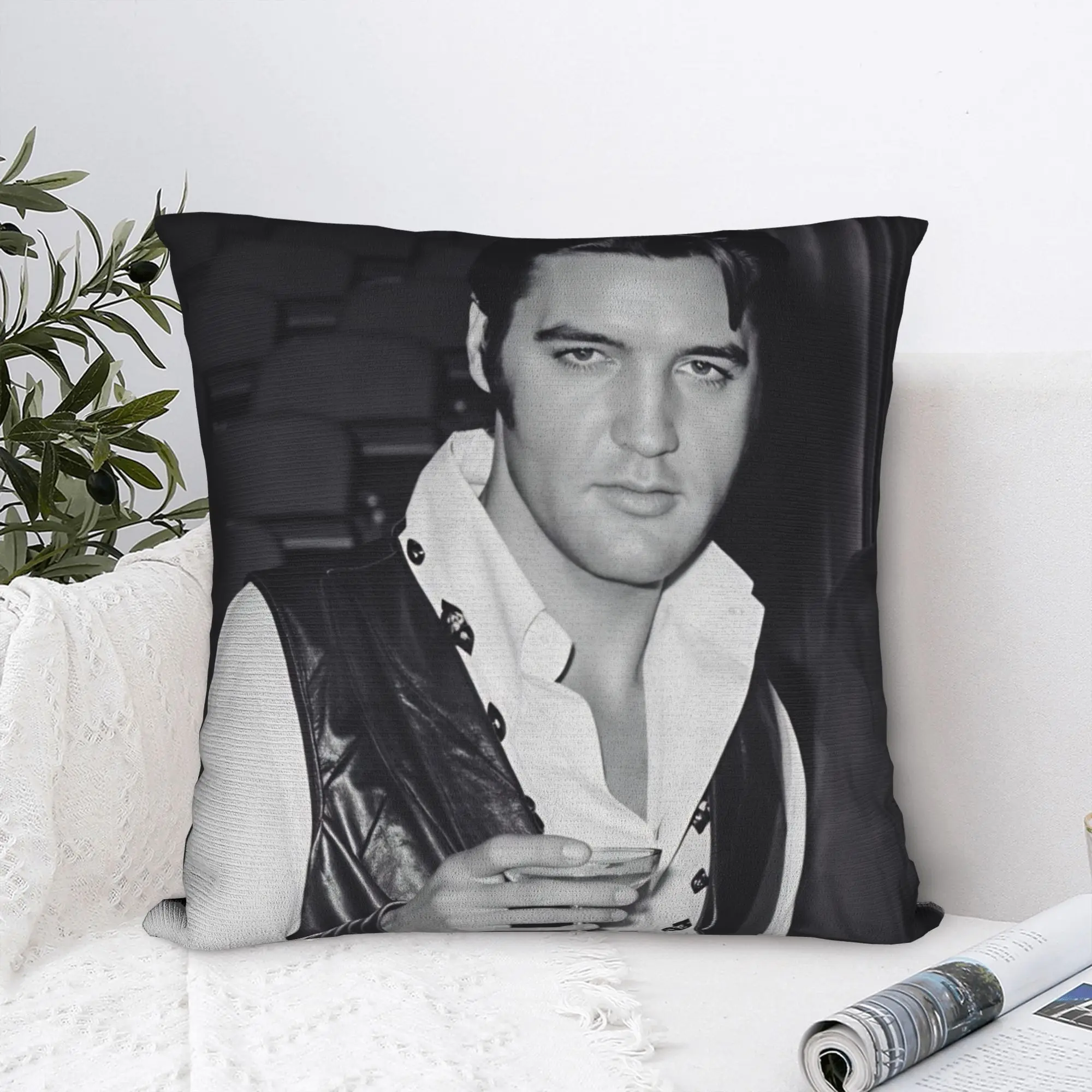 E Elvis Graceland Pillow Case  Funny Pillow Cover Comfy Pillowcases For Living Room Chair