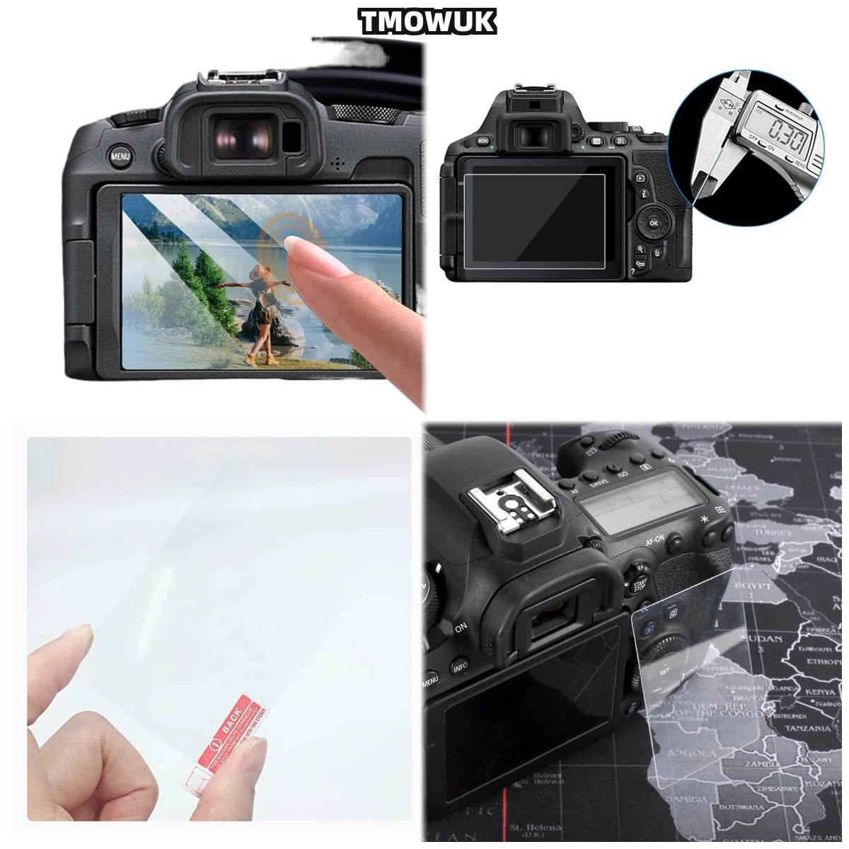 

For Canon 3000D 4000D 9H Hardness Anti-Scratch HD Clear Tempered Glass Screen Protector Camera LCD Film Cover