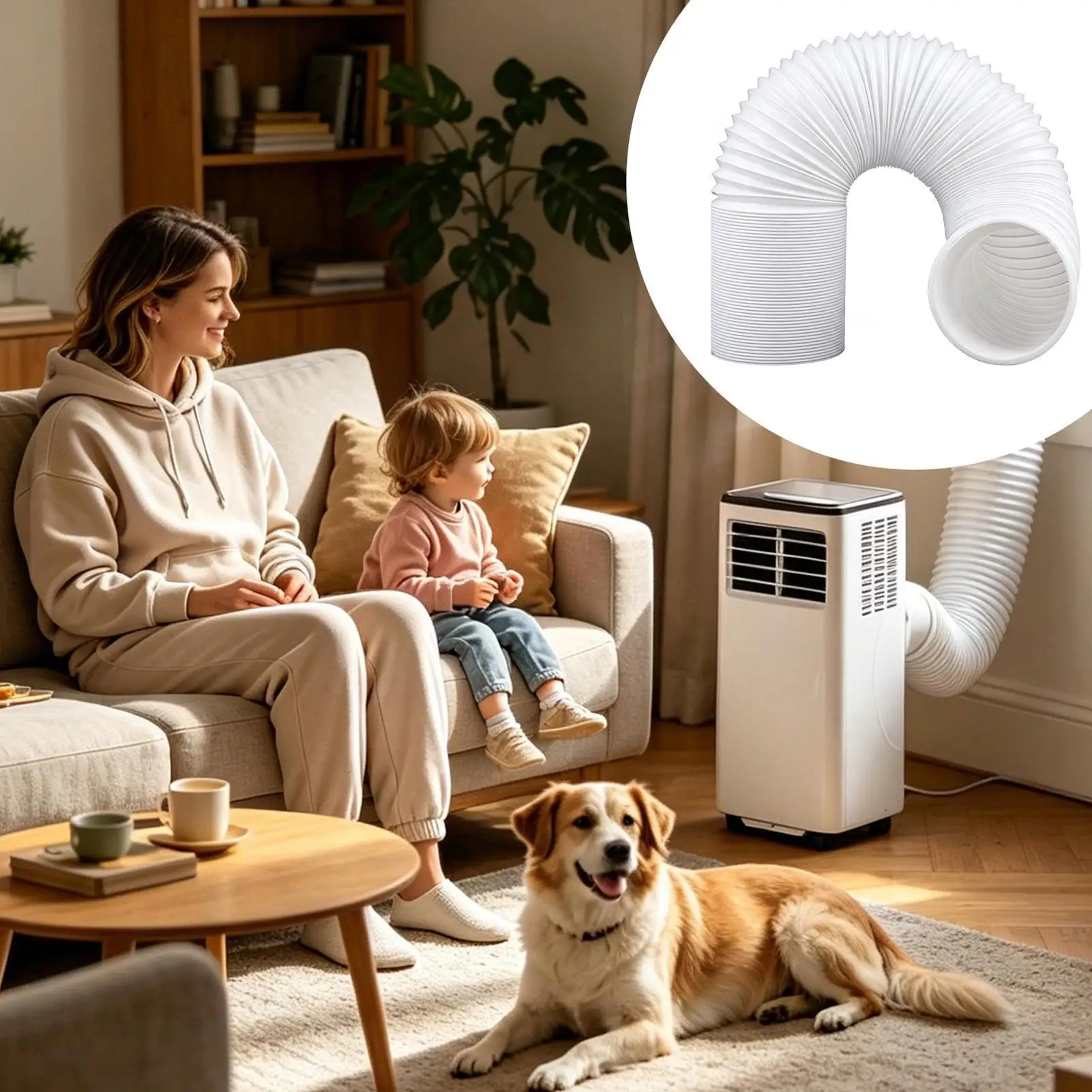 Air Conditioner Exhaust Duct Hose Adapter AC Ducts Removable Air Conditioner Duct Portable Air Conditioner Window Kit