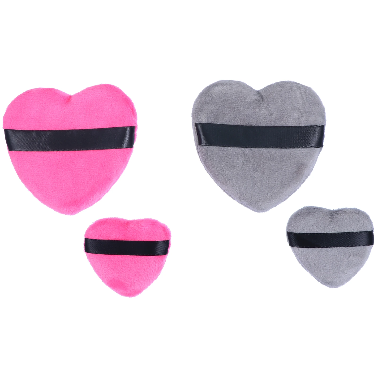 

4 Pcs Heart Shaped Cotton Makeup Puff Loose Powder Facial Sponge Foundation Face Body Sponges Cushion